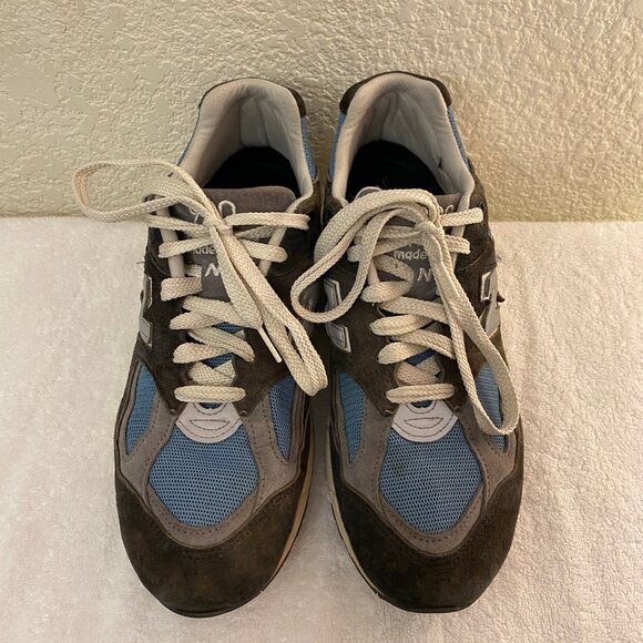 GUC New Balance Men Brown Blue Color Way 990v2 Made in USA Sneakers Size 11 - Picture 2 of 9